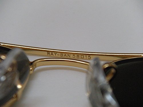 Ray Ban Caravan RB 3136 001 58mm Gold/ Crystal Green G-15 Sunglasses ...