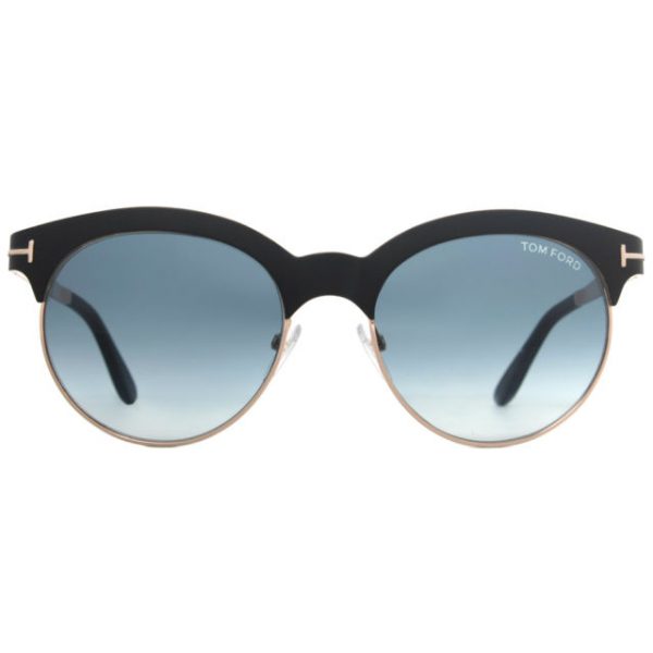Tom Ford TF-438 05P Angela Matte Black Blue Fade Sunglasses Authentic ...