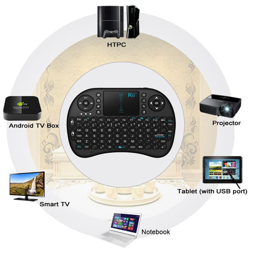 Original Rii mini i8 Wireless Bluetooth Keyboard RF Qwerty Touchpad ...